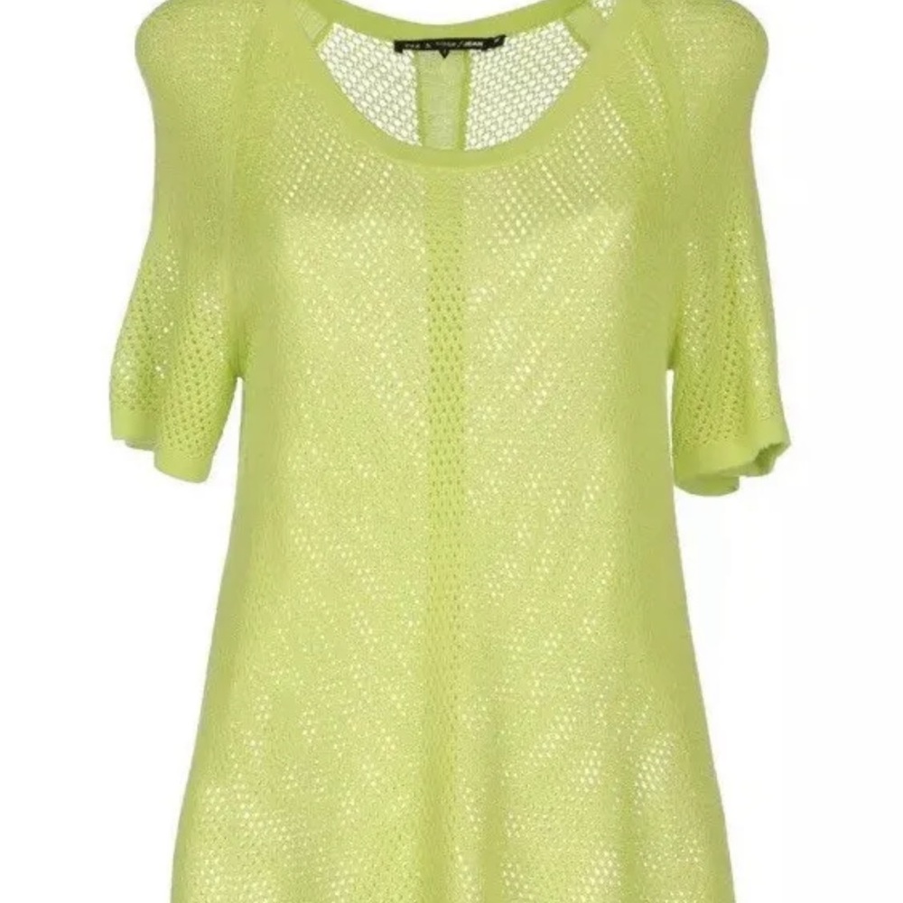 BNWT Rag & Bone/JEAN Bright Green Mesh Knit Summer Coverup Size M